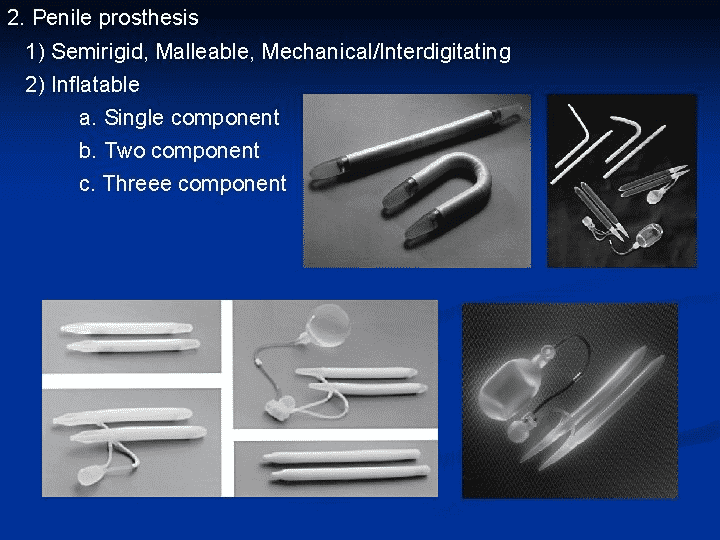 أنواع دعامات الانتصاب