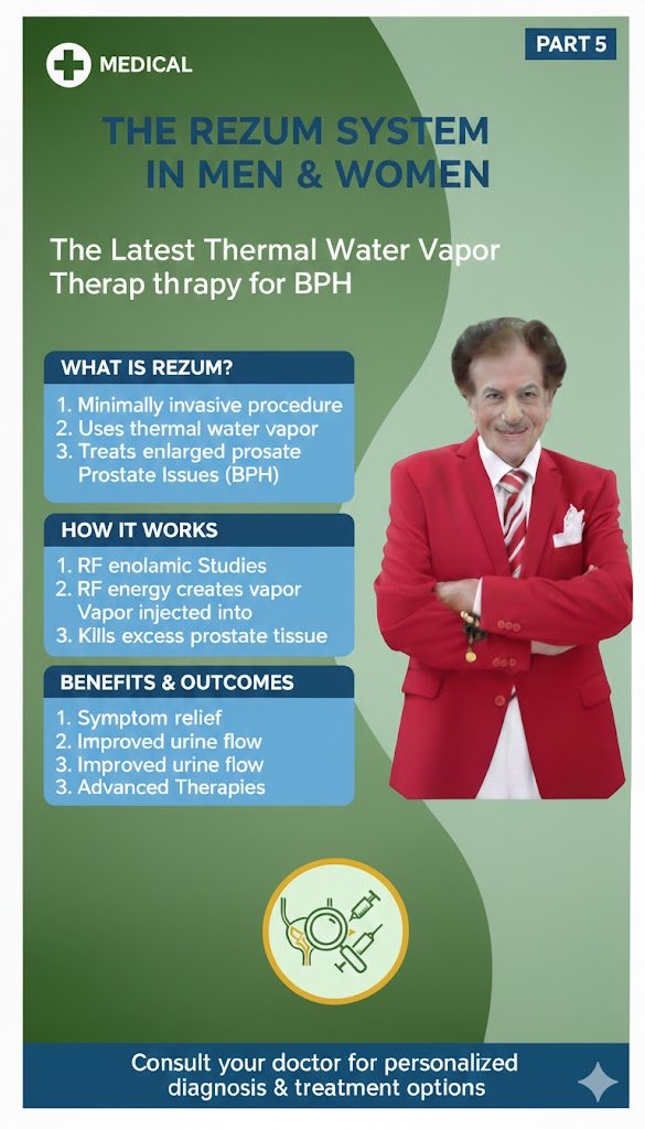 ال "Rezum" أحدث إستئصال لتضخم البروستاتا بواسطة التبخير المائي الحراري بالترددات الراديوية