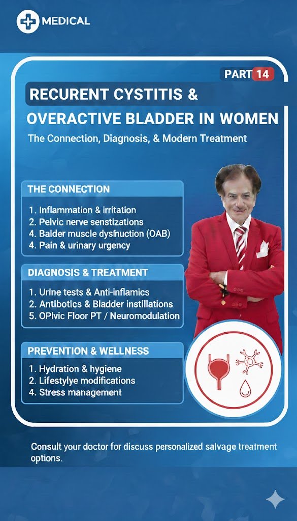 إلتهابات المثانة المتكررة عند النساء وعلاقتها بالمثانة العصبية تشخيصها وعلاجها الحديث - مركز البروفيسور السامرائي الطبي في دبي استشاري المسالك البولية إلتهابات المثانة المتكررة عند النساء وعلاقتها بالمثانة العصبية، تشخيصها وعلاجها الحديث