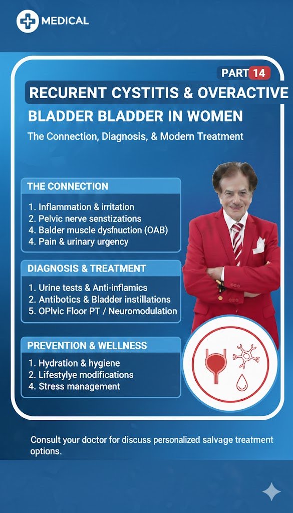 إلتهابات المثانة المتكررة عند النساء وعلاقتها بالمثانة العصبية، تشخيصها وعلاجها الحديث