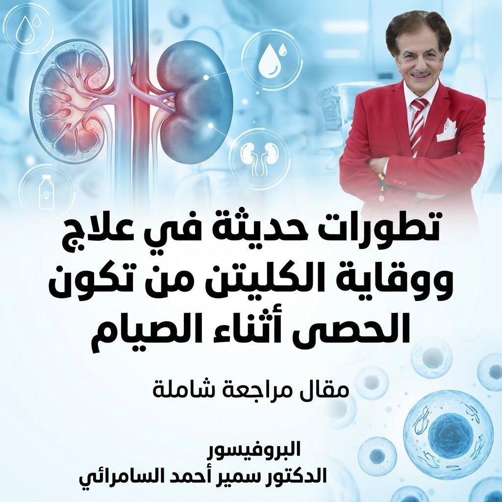 تطورات حديثة في علاج ووقاية الكليتين من تكون الحصى أثناء الصيام مقال مراجعة شاملة البروفيسور الدكتور سمير أحمد السامرائي