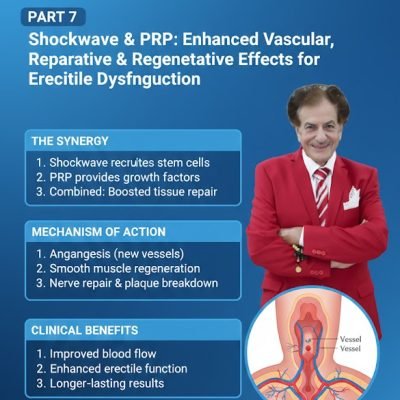 تعزيز علاج الموجات التصادمية لمفعول ال PRP الوعائي والتصليحي والتجديدي لمرض الضعف الإنتصابي لدى الرجل